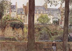 William Frederick Yeames,RA On the Boulevards-Dinan-Brittany (mk46) Germany oil painting art